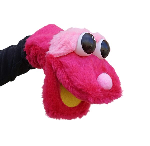 Títere bocón fucsia y rosa
