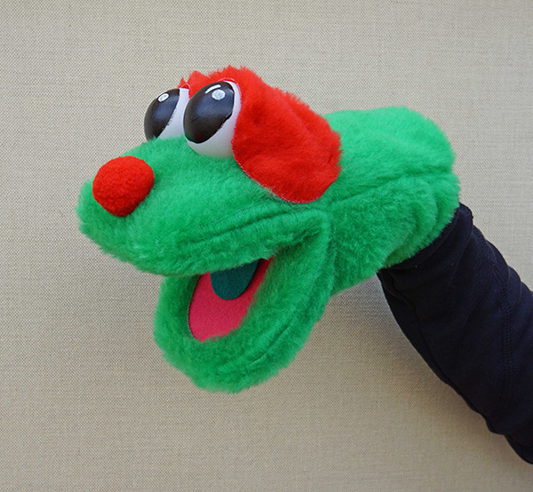 Títere bocón verde