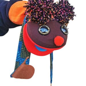 Títere de niña negra