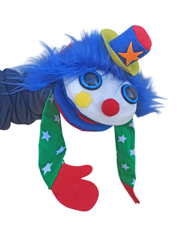 Títere de varilla de payaso